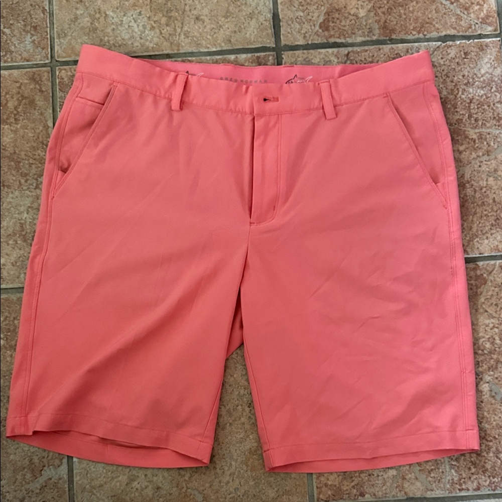 Men's Greg Norman Coral Shorts - Size 36